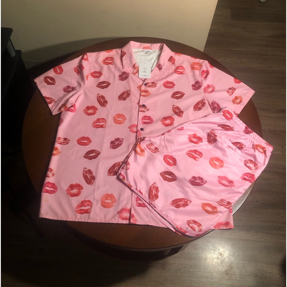 NWT Fashion Nova Men Sweet Kiss Set - Pink/Combo XXL 100% Polyester